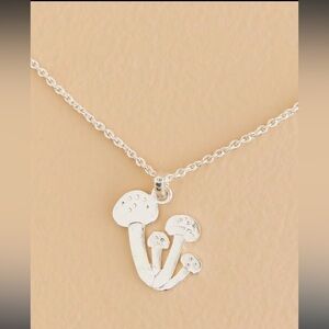 Silver Mushroom Quad Necklace, NWT